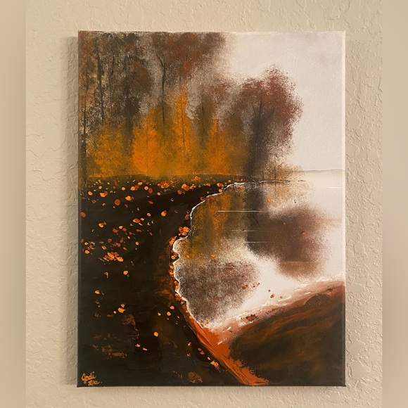 Original Abstract Fall Landscape Painting - Picture 3 of 5